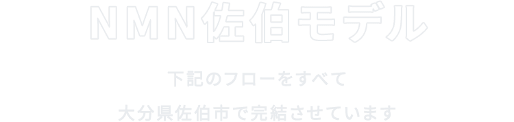 NMN佐伯モデル下記のフローを全て大分県佐伯市で完結させています